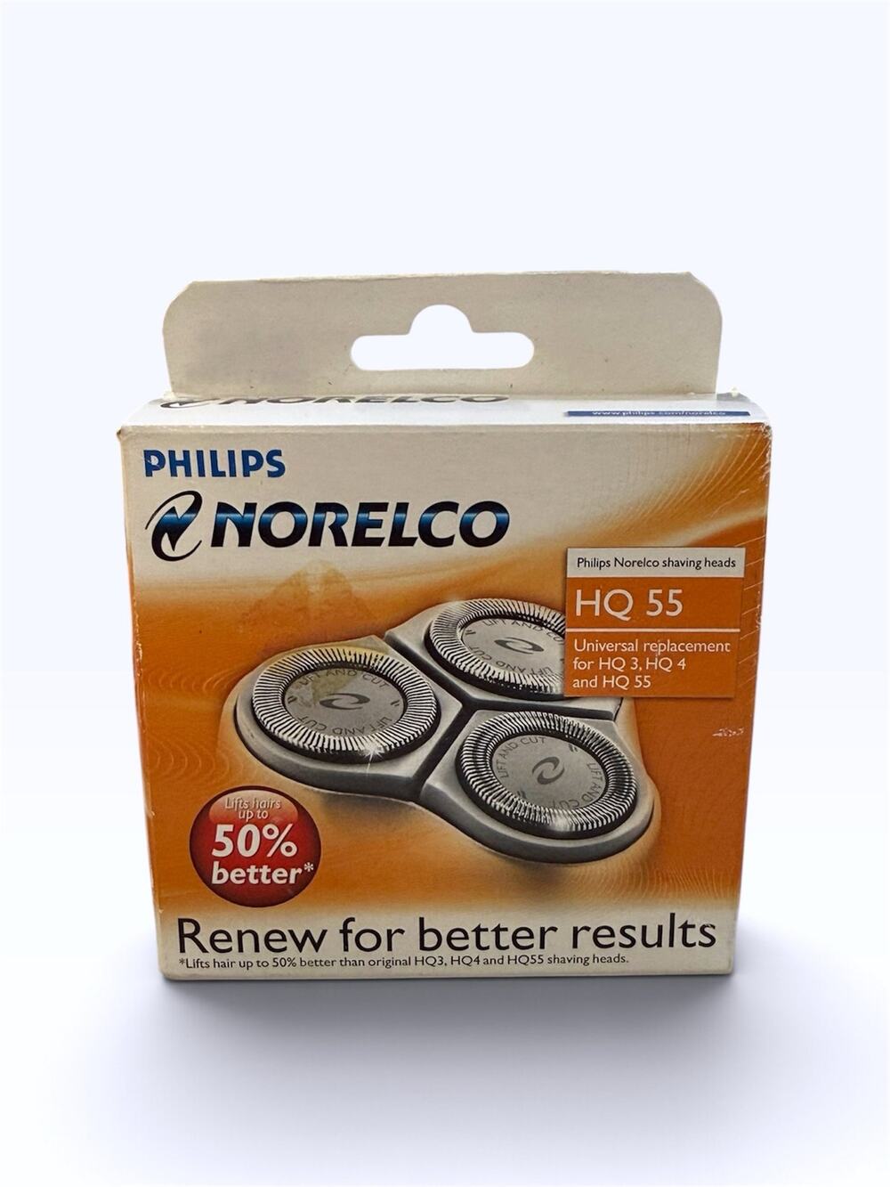 NOS Philips Norelco HQ55 Shaver Replacement Heads Genuine OEM HQ3 HQ4 Sealed